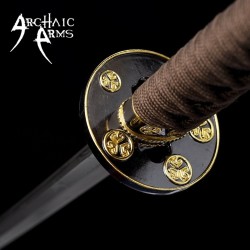 Handmade Damascus Steel Katana – Authentic Samurai Sword with Pearl Ha