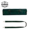 Premium Olive Green Full Grain Leather Chef Roll – Stylish