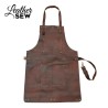 Dark Brown Personalized Leather Apron – Perfect for BBQ, Cooking & DIY