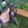 Handcrafted Scandinavian Leather-Wrapped Axe – Viking-Inspired Outdoor