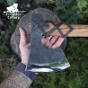 Handcrafted Scandinavian Leather-Wrapped Axe – Viking-Inspired Outdoor