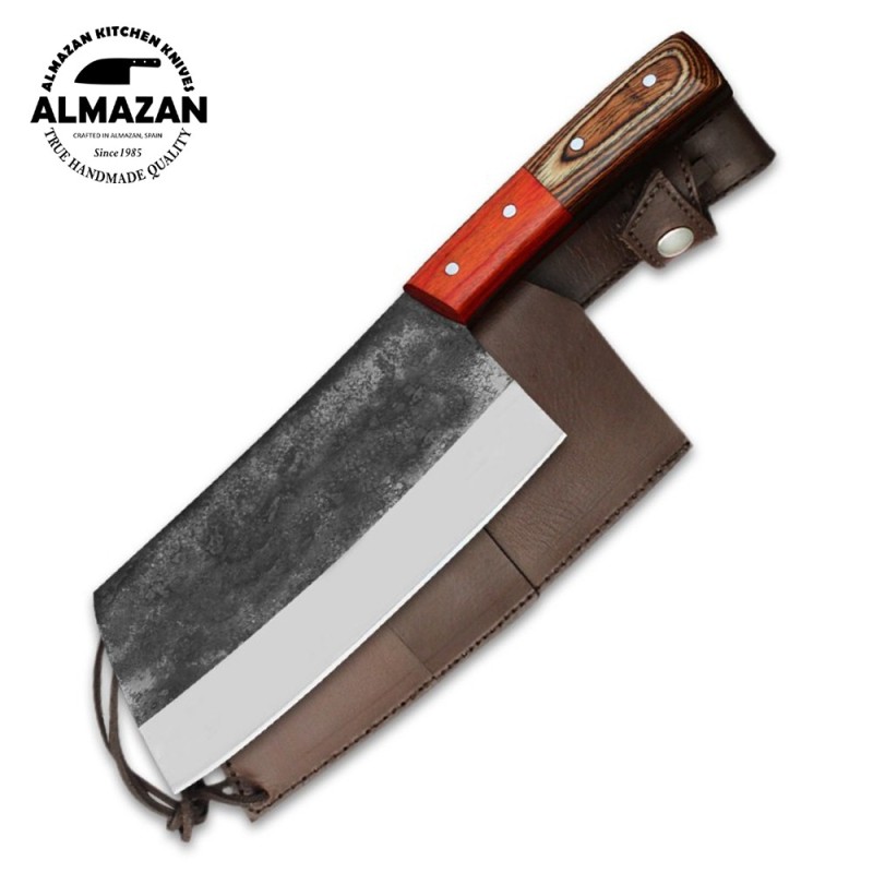 Handmade Carbon Steel Cleaver with Dollar Wood Handle