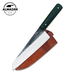 Hand Forged Carbon Steel Chef Knife | Culinary Verdant by Almazan