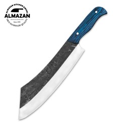 Blue Ridge Hand Forged Carbon Steel Hunting Knife with Wood Handle