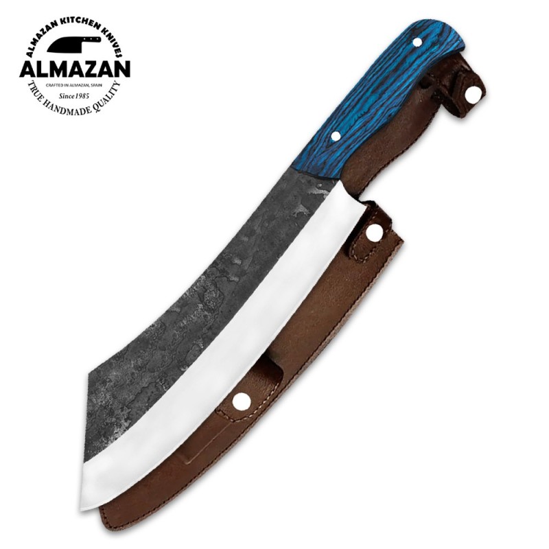 Blue Ridge Hand Forged Carbon Steel Hunting Knife with Wood Handle