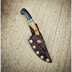 Tracker 20 Skinning Knife with Micarta Handle & Leather Sheath