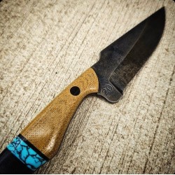 Tracker 20 Skinning Knife with Micarta Handle & Leather Sheath