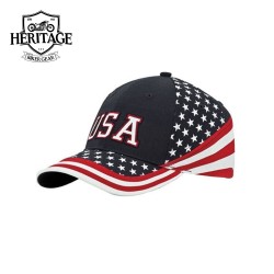 Stars and Stripes Bill Cap with USA Flag Print