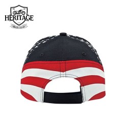 Stars and Stripes Bill Cap with USA Flag Print