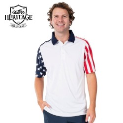 Men’s Stars and Stripes Polo Shirt - Stylish Patriotic Apparel