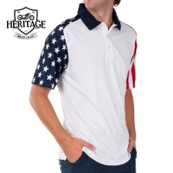 Men’s Stars and Stripes Polo Shirt - Stylish Patriotic Apparel