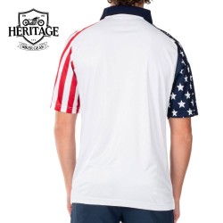 Men’s Stars and Stripes Polo Shirt - Stylish Patriotic Apparel