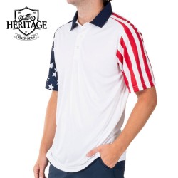 Men’s Stars and Stripes Polo Shirt - Stylish Patriotic Apparel