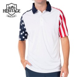 Men’s Stars and Stripes Polo Shirt - Stylish Patriotic Apparel