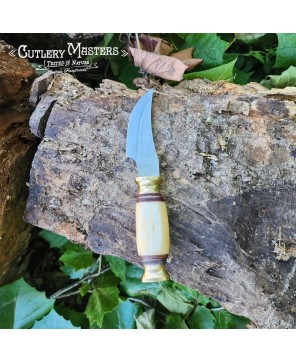 Exclusive White Bone Hunting Knife - Stainless Steel Blade