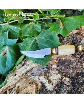 Exclusive White Bone Hunting Knife - Stainless Steel Blade