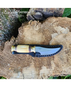 Exclusive White Bone Hunting Knife - Stainless Steel Blade