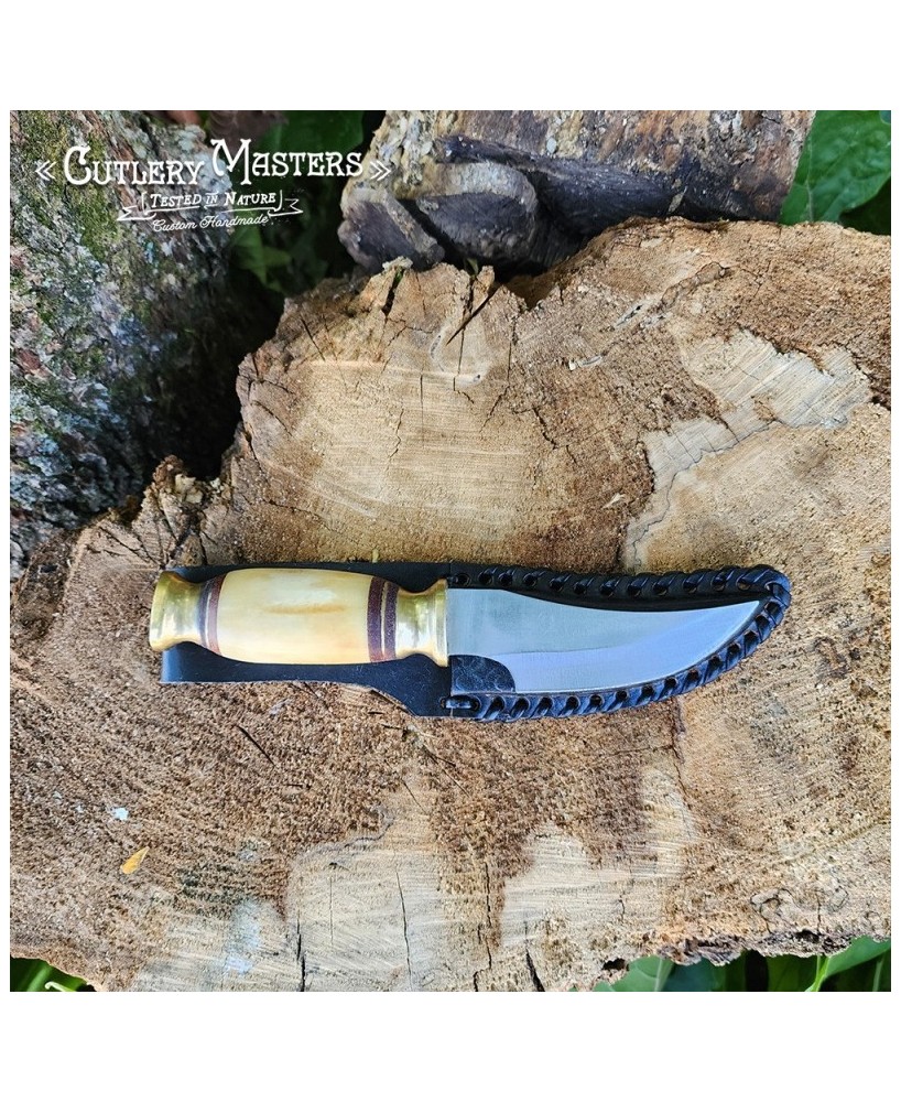 Exclusive White Bone Hunting Knife - Stainless Steel Blade