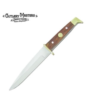 Spanish Slayer Hunting Knife - Stainless Steel Blade, Leather Scabbard