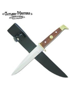 Spanish Slayer Hunting Knife - Stainless Steel Blade, Leather Scabbard