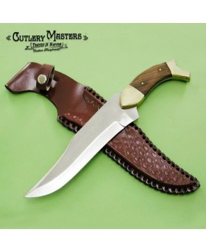 Game Hunter Buck Bowie Knife - Wood Handle