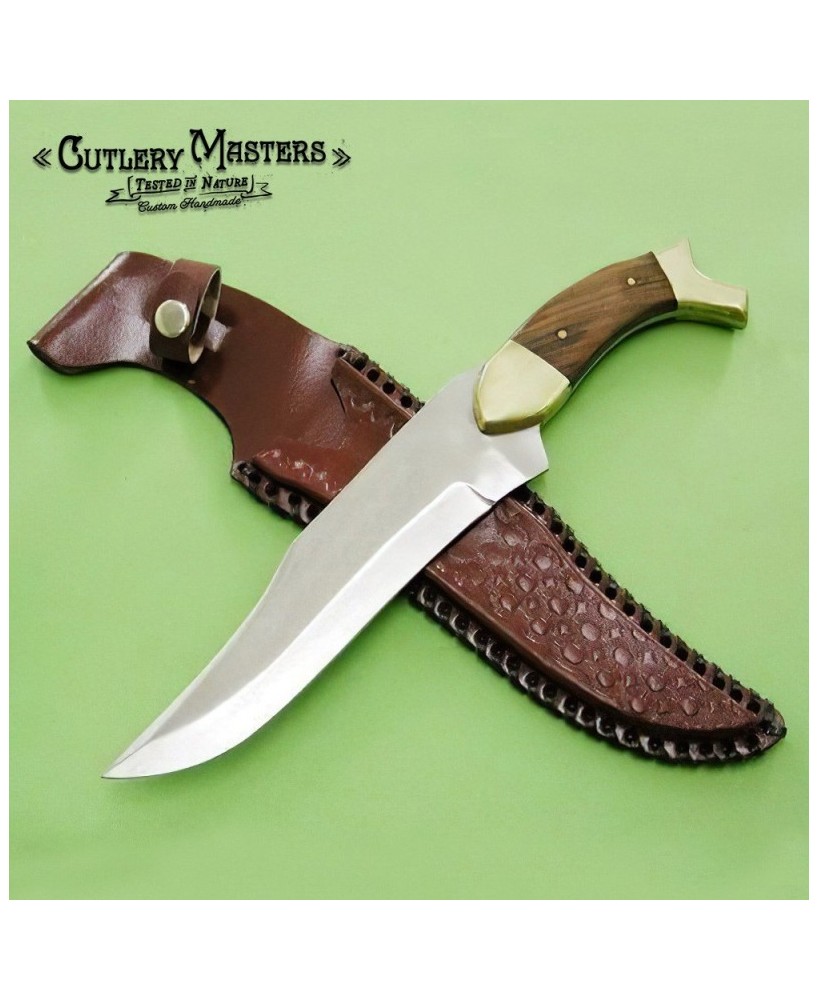 Game Hunter Buck Bowie Knife - Wood Handle