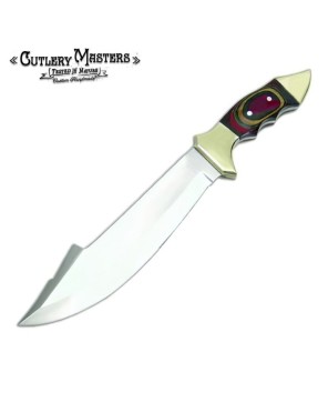 Amazon Ridge Grip Bowie Knife - Colorwood Handle