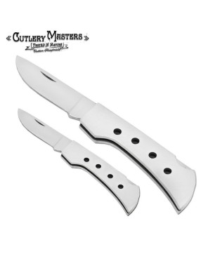 Mini Silver Lining Folder Knife - Compact Elegance