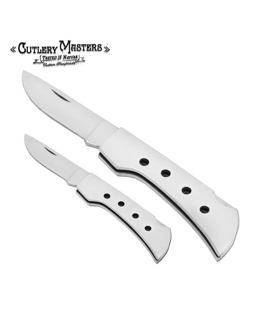 Mini Silver Lining Folder Knife - Compact Elegance