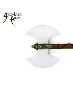 Wood Handled Warrior Double Battle Axe