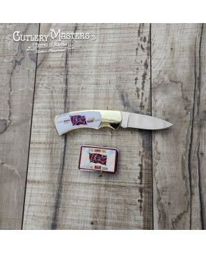 Confederate Flag Box Knife Combo with Lighter