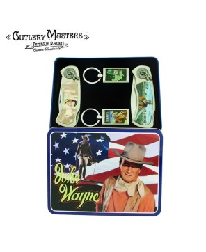 2 Piece John Wayne Knife Set w/2 Keychains