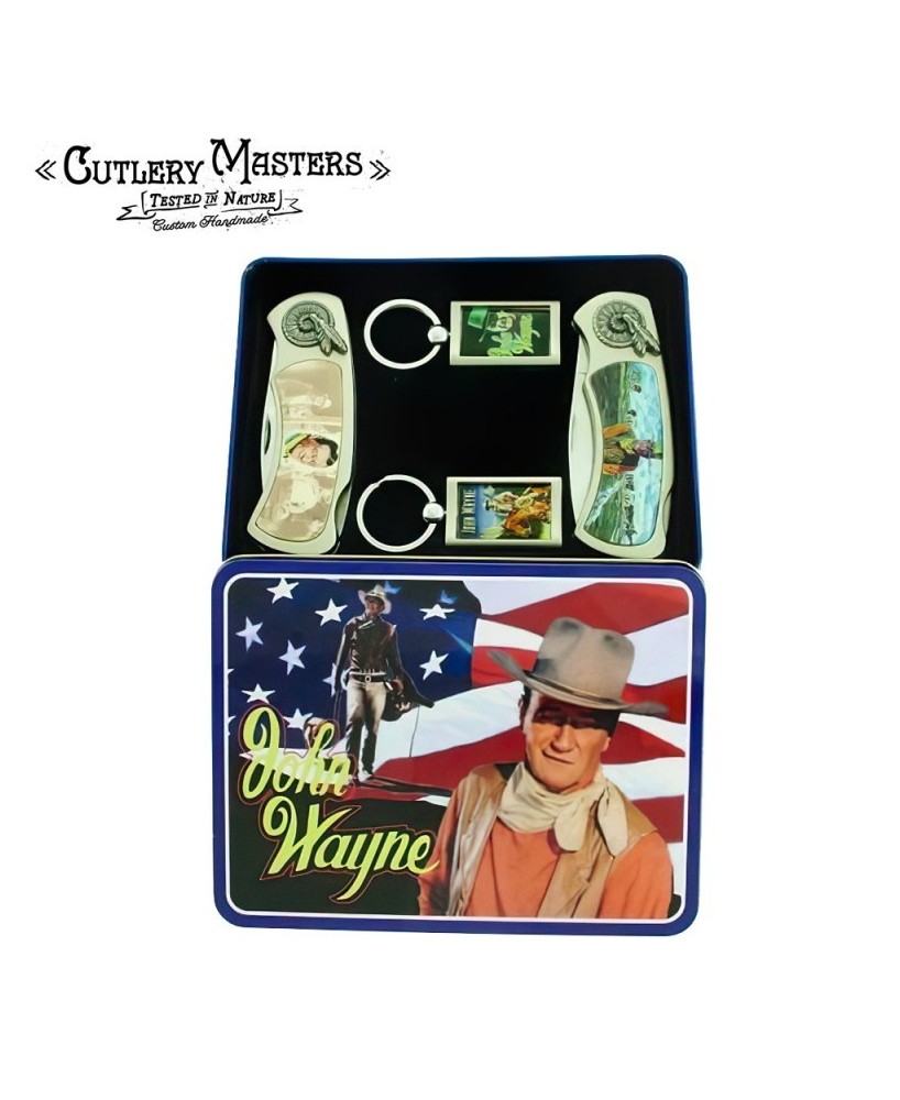 2 Piece John Wayne Knife Set w/2 Keychains