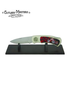 Collectable JUMBO Motorcycle knife with stand