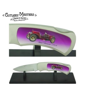 Collectable JUMBO 1914 car knife with stand