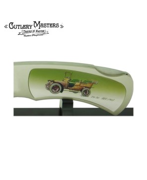 Collectable JUMBO 1907 car knife with stand