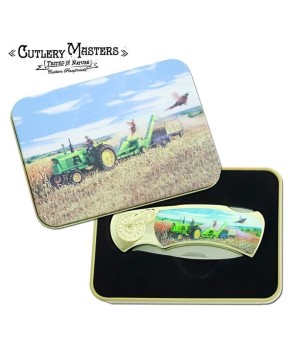 Classic Farm Tractor Knife - Collector's Tin Box Edition