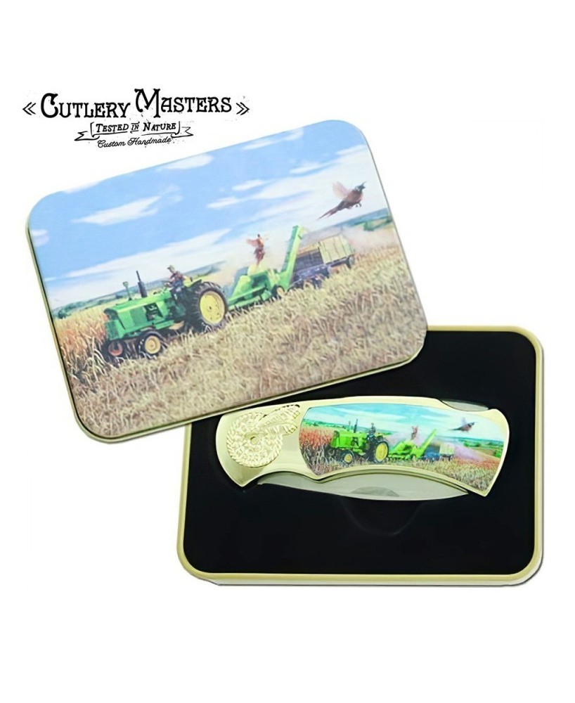 Classic Farm Tractor Knife - Collector's Tin Box Edition