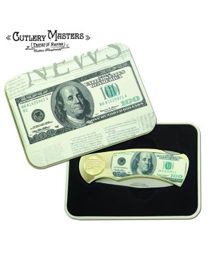 One Hundred Dollar Bill Design Box Knife | Unique Collector's Item