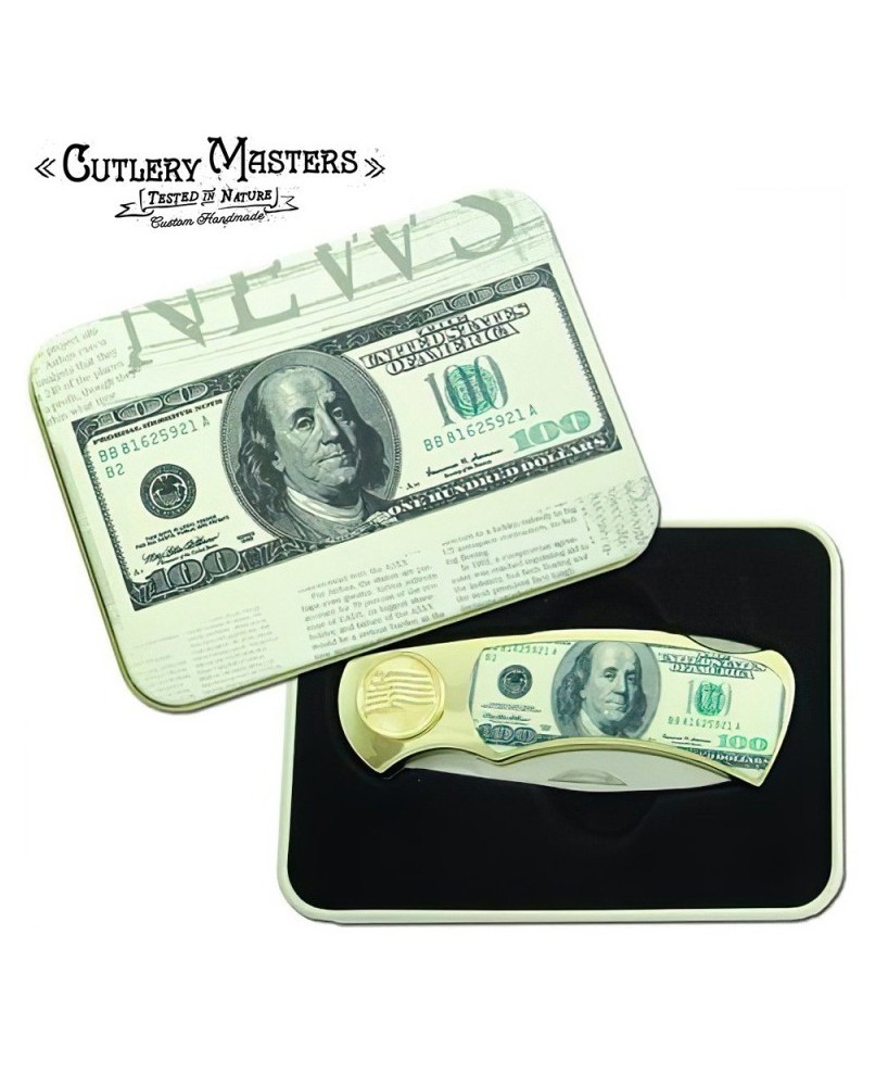 One Hundred Dollar Bill Design Box Knife | Unique Collector's Item