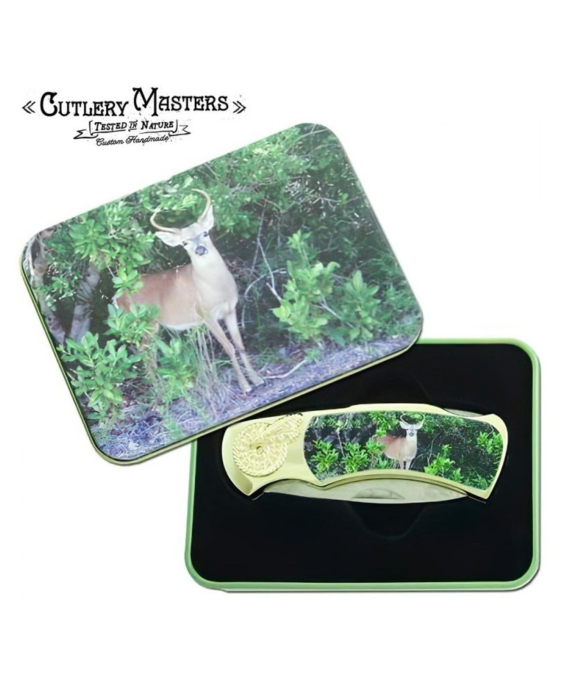 Deer Picture 2 Box Knife | Perfect for Collectors and Outdoor Fans