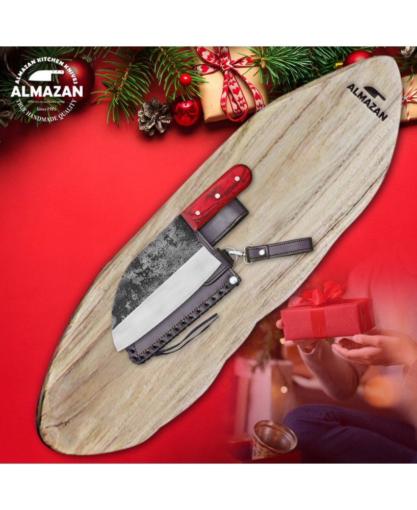 Premium Serbian Chef Knife & Cutting Board Set - Almazan®