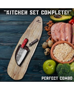 Premium Serbian Chef Knife & Cutting Board Set - Almazan®