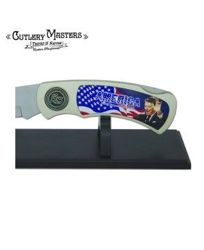 Collectible Jumbo Ronald Reagan Knife with Display Stand