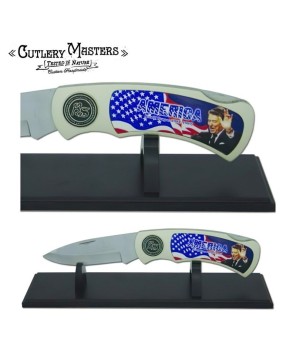 Collectible Jumbo Ronald Reagan Knife with Display Stand