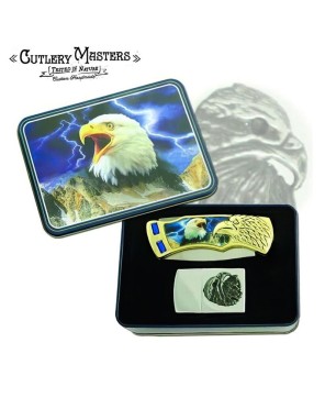 Mountain Eagle Box Knife with Lighter - Ultimate Outdoor Set