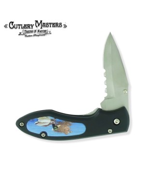 Two Ducks in a Pond Pocket Knife - Nature-Themed Design