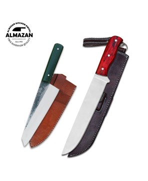 Custom Hand Forged Brisket & Chef Knife Set by Almazan Knives