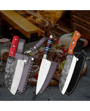 Camp Kitchen & BBQ Master 3-Knife Gift Set for Outdoor Cooking