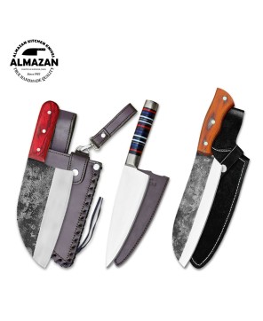 Camp Kitchen & BBQ Master 3-Knife Gift Set for Outdoor Cooking